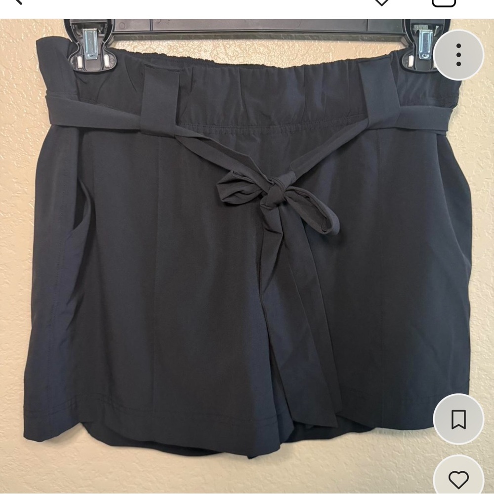 Athleta Women's Black Athletic Shorts with Tie Belt